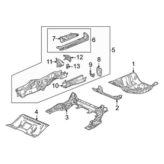Honda OE - Rear Body & Floor - Floor & Rails