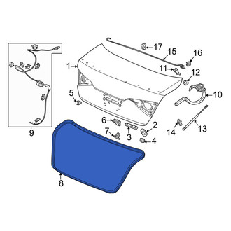 Honda OE - Rear Deck Lid Seal
