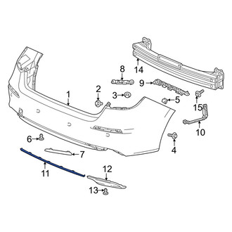 Honda OE - Rear Center Bumper Trim