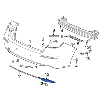 Honda OE - Rear Right Bumper Trim