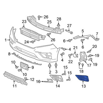 Honda OE - Front Left Lower Grille