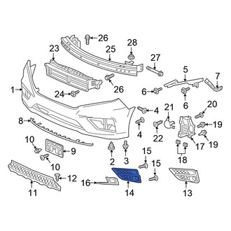 Honda OE - Front Left Lower Grille