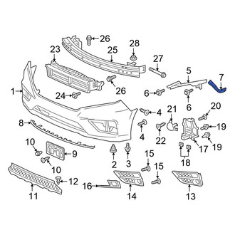 Honda OE - Front Right Bumper Cover Spacer