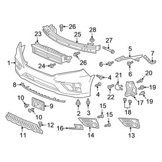 Honda OE - Front Bumper & Grille - Bumper & Components