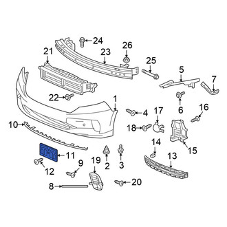 Honda OE - Front License Plate Bracket