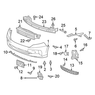 Honda OE - Front Bumper & Grille - Bumper & Components