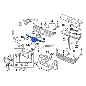Honda OE - Front Center Grille Molding