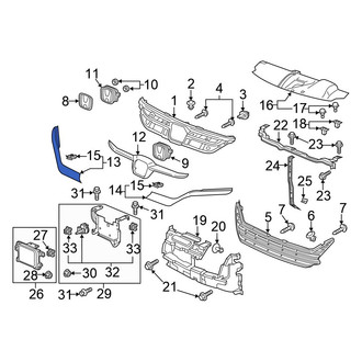 Honda OE - Front Right Grille Molding