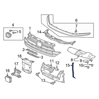 Honda OE - Grille Reinforcement Bracket