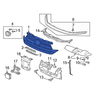 Honda OE - Front Upper Grille