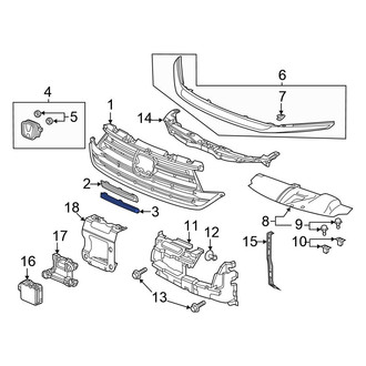 Honda OE - Front Left Lower Grille Molding