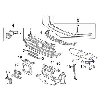 Honda OE - Radiator Support Access Cover Clip