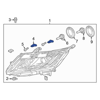 Honda OE - Left Headlight Fastener Clip