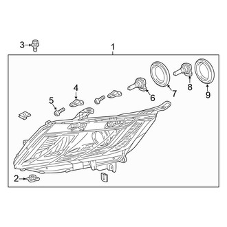 Honda OE - Front Lamps - Headlamp Components (Halogen)