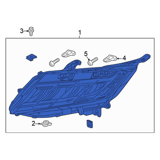 Honda OE - Front Left Headlight Assembly