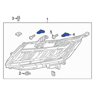 Honda OE - Left Headlight Fastener Clip