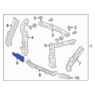 Honda OE - Front Right Radiator Support Tie Bar Extension