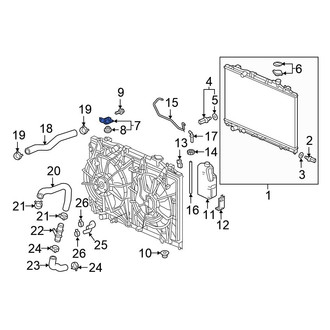Honda OE - Radiator Mount Bracket