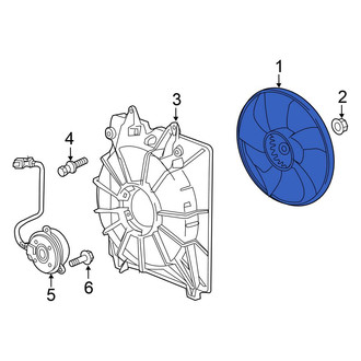 Honda OE - Right Engine Cooling Fan Blade