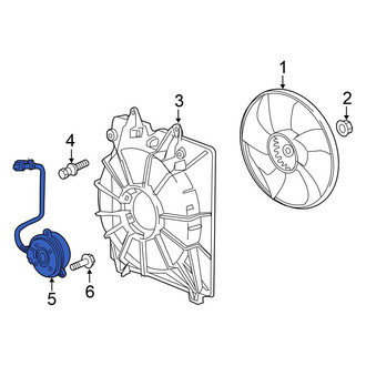 Honda OE - Left Engine Cooling Fan Motor