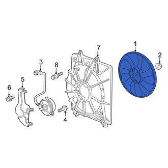 Honda OE - Right Engine Cooling Fan Blade