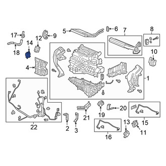 Honda OE - Left HVAC Floor Mode Door Actuator