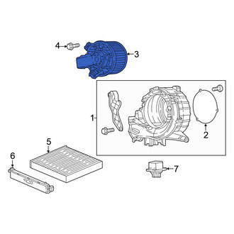 Honda OE - Rear HVAC Blower Motor Assembly