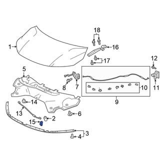 Honda OE - Hood Prop Rod Retainer