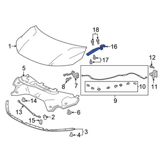 Honda OE - Front Left Hood Hinge