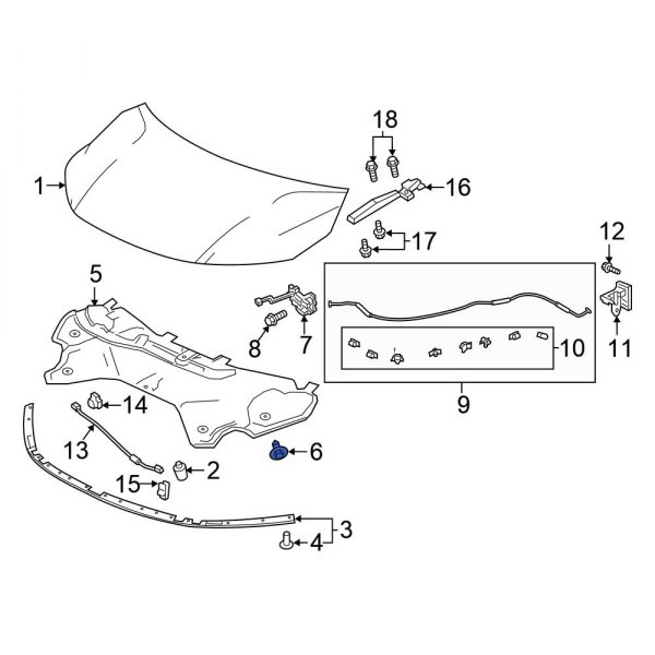 Hood Insulation Pad Clip