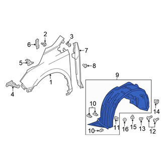 Honda OE - Front Left Fender Splash Shield