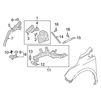 Honda OE - Battery Tray Bolt
