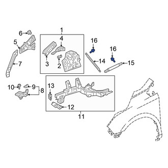 Honda OE - Fender Apron Bolt