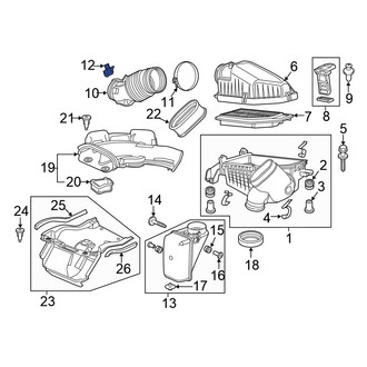 Honda OE - Engine Air Intake Hose Clip