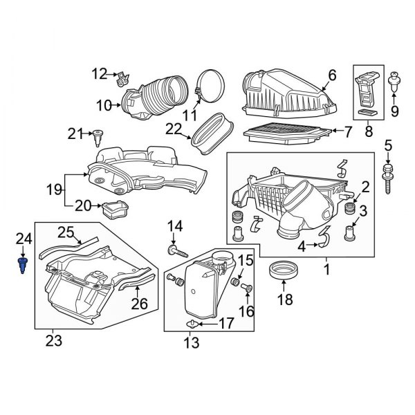 Engine Air Intake Hose Clip