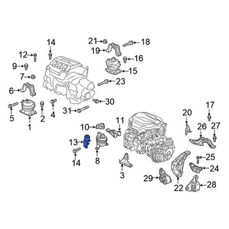 Honda OE - Center Engine Mount Isolator