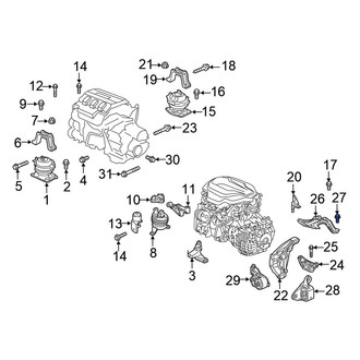 Honda OE - Engine Cradle Bolt