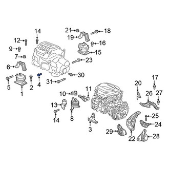 Honda OE - Front Engine Mount Bolt