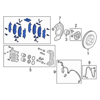 Honda OE - Front Disc Brake Pad Set