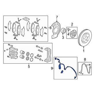 Honda OE - Front Left ABS Wheel Speed Sensor