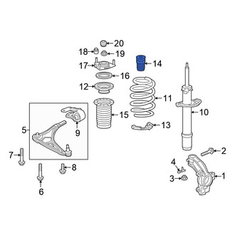 Honda OE - Front Suspension Strut Bumper