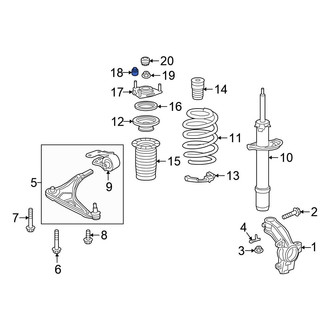 Honda OE - Suspension Strut Mount Nut
