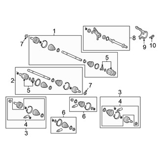Honda OE - Front Suspension - Drive Axles