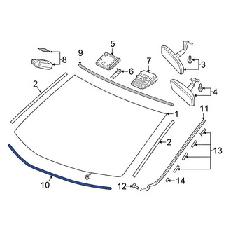 Honda OE - Front Lower Windshield Molding