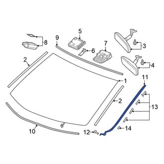 Honda OE - Front Left Windshield Molding