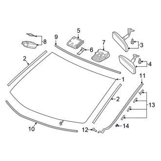 Honda OE - Windshield Molding Clip