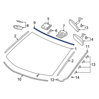 Honda OE - Front Upper Windshield Molding