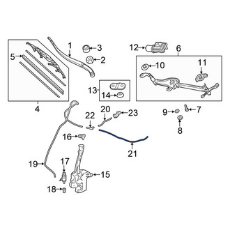 Honda OE - Front Left Windshield Washer Hose