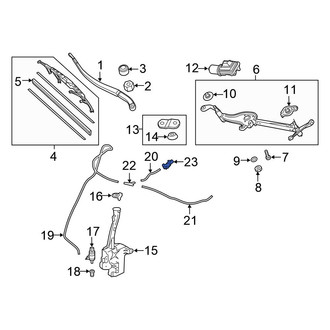 Honda OE - Front Windshield Washer Nozzle