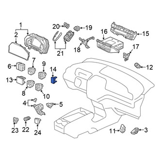 Honda OE - Dashboard Panel Cap